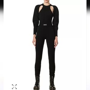 Herve Leger Black Cutout Jumpsuit